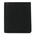 Grained Calfskin Vertical Bi-fold Wallet Black