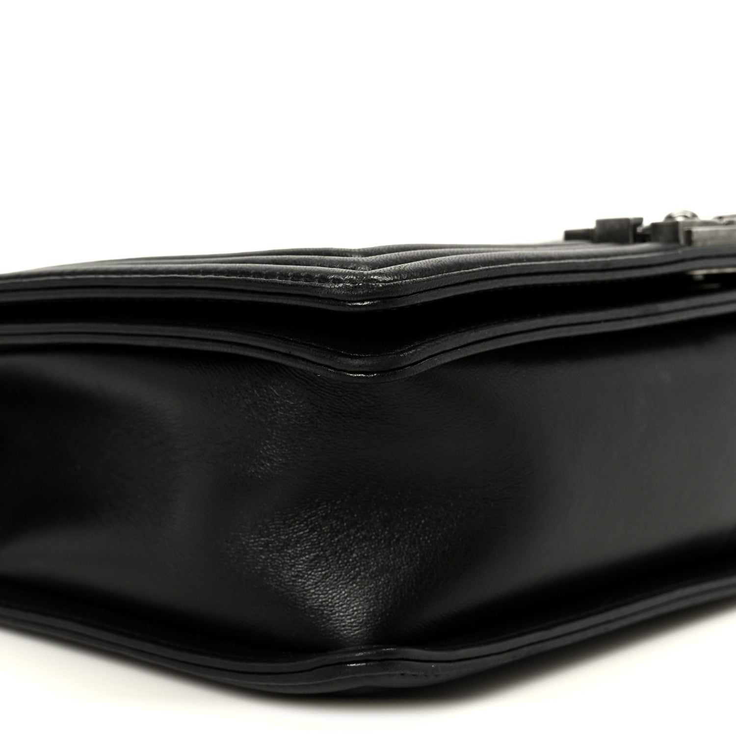 Calfskin Quilted Medium Boy Flap Black