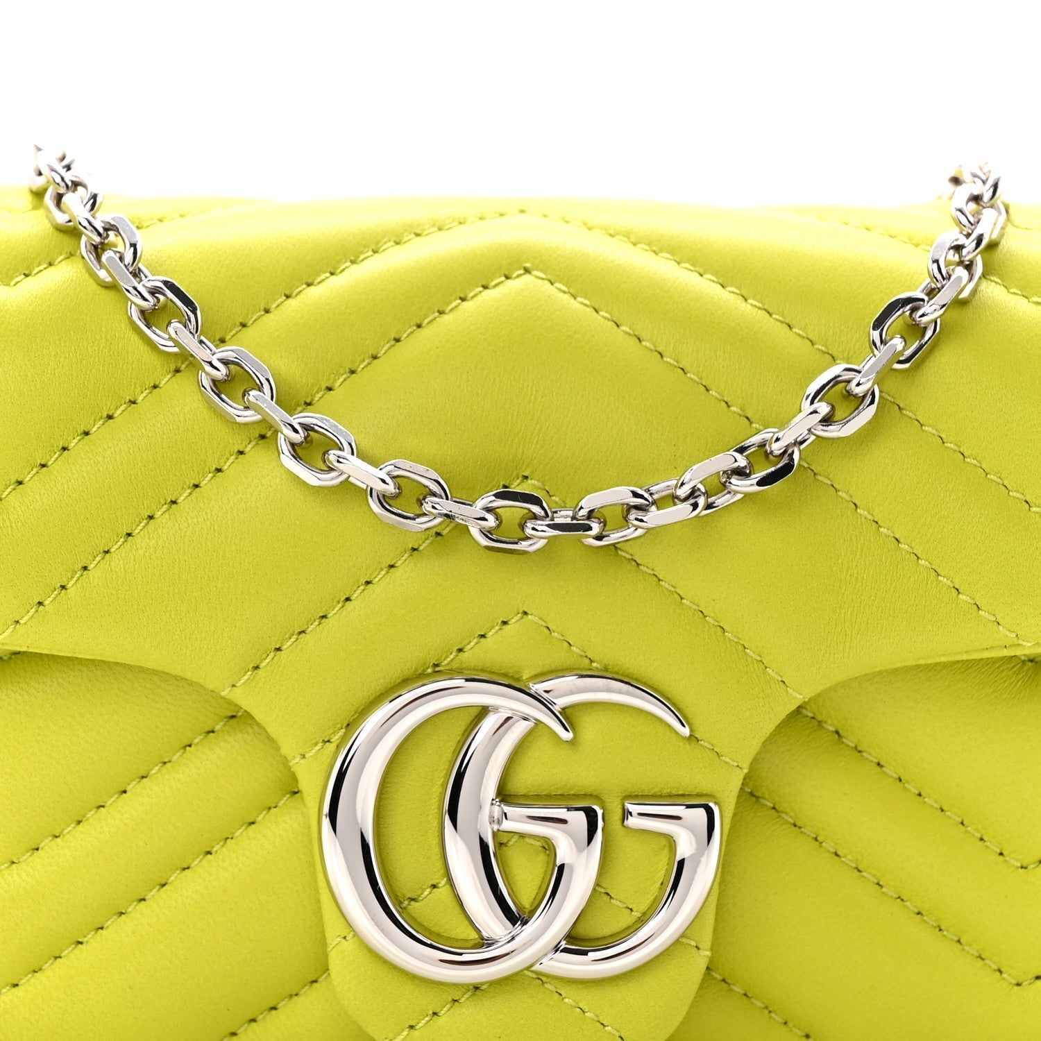 Lambskin Matelasse Mini GG Marmont Shoulder Bag Firefly