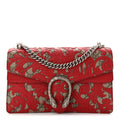 GG Supreme Monogram Arabesque Dionysus Shoulder Bag Hibiscus Red