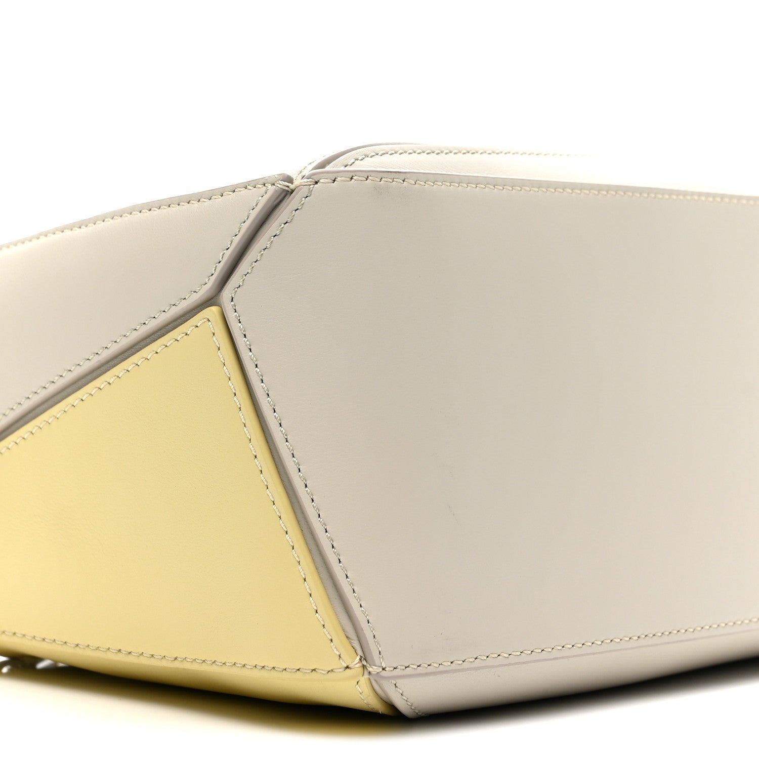 X ALBERS Nappa Calfskin Small Puzzle Bag Pale Grey Light Citrine
