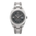 Stainless Steel 41mm Oyster Perpetual Wimbledon Datejust Watch Slate 126300