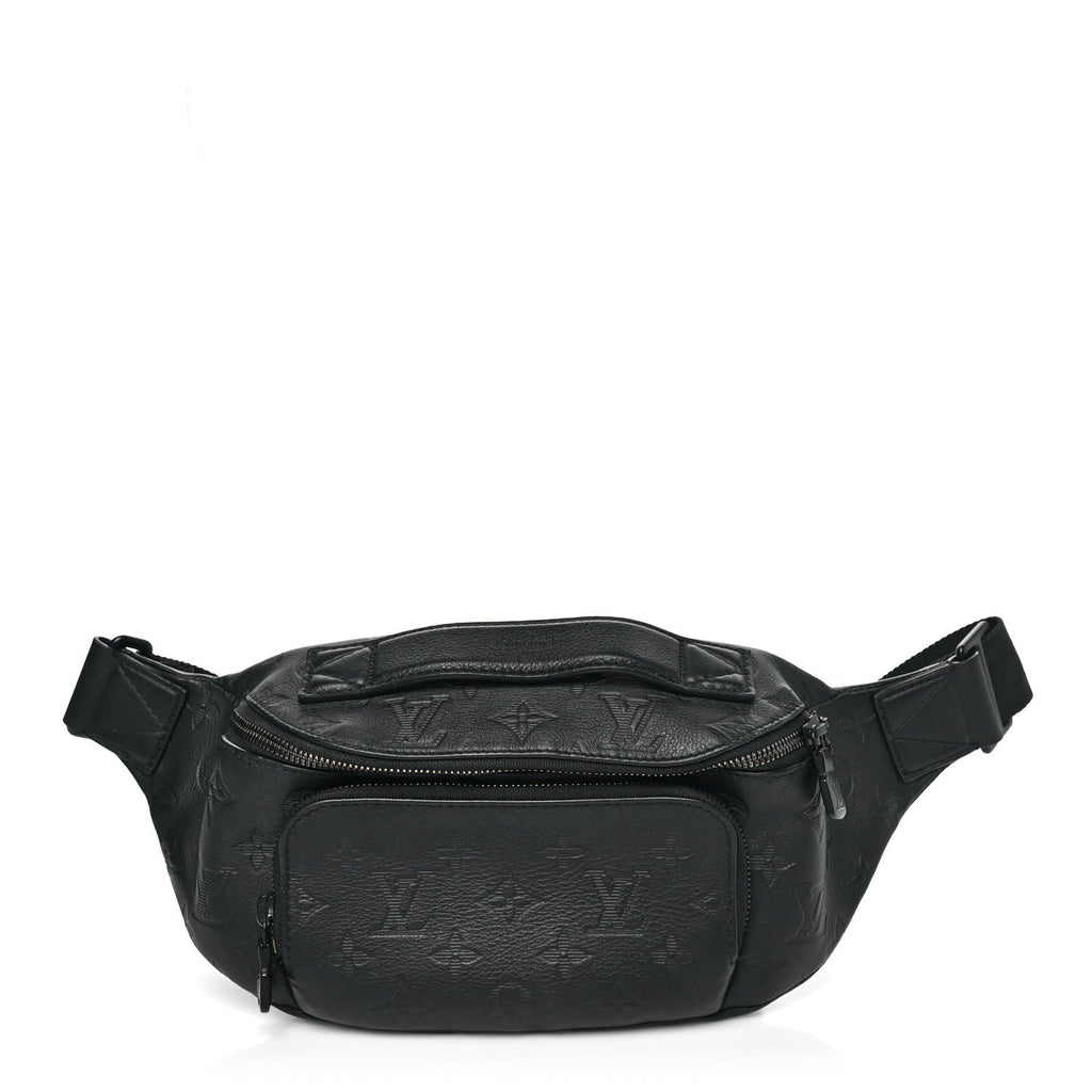 Calfskin Monogram Shadow Rush BumBag Black