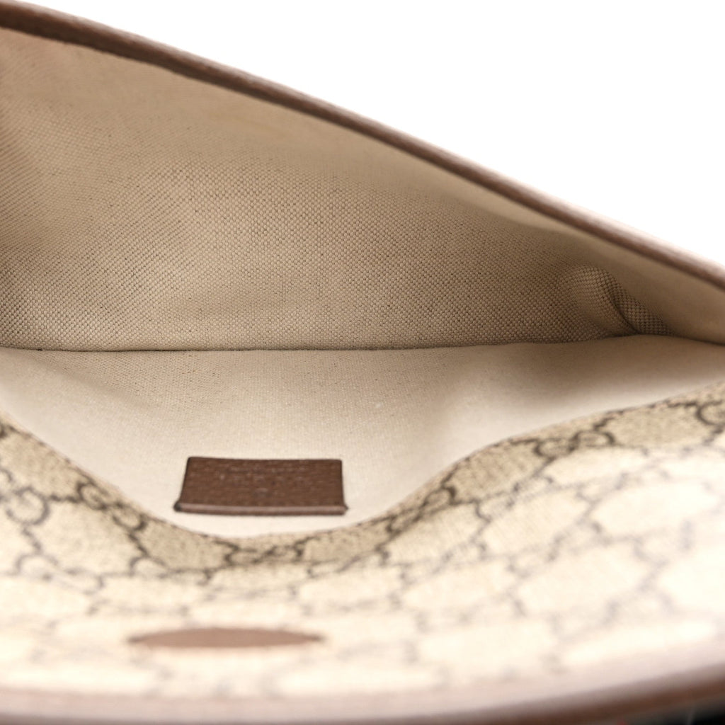 GG Supreme Monogram Neo Vintage Web Belt Bag Brown