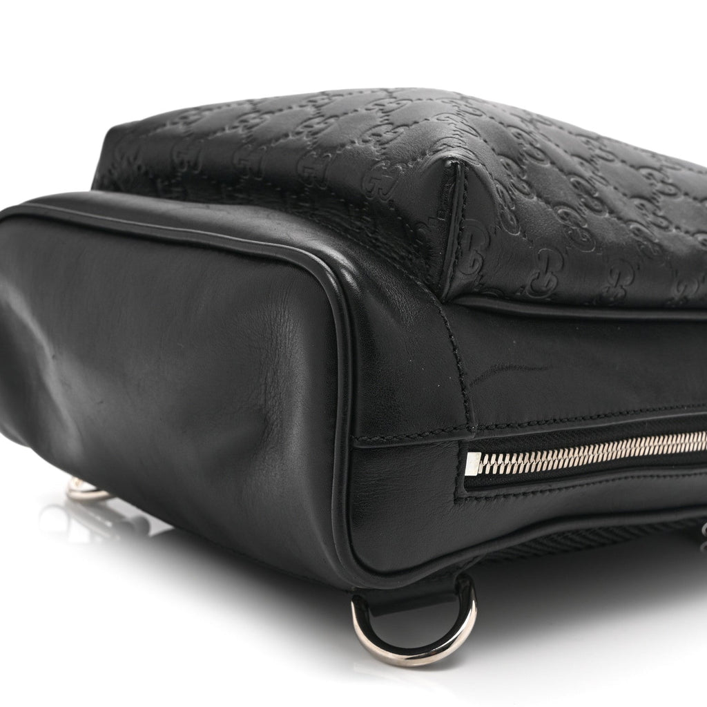 Guccissima Sling Backpack Black