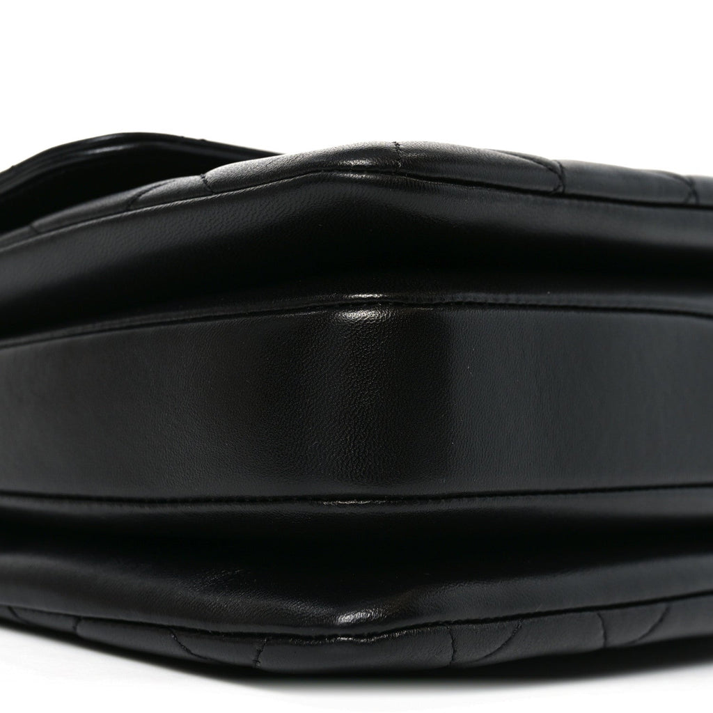 Lambskin Quilted Small Trendy CC Flap Dual Handle Bag Black
