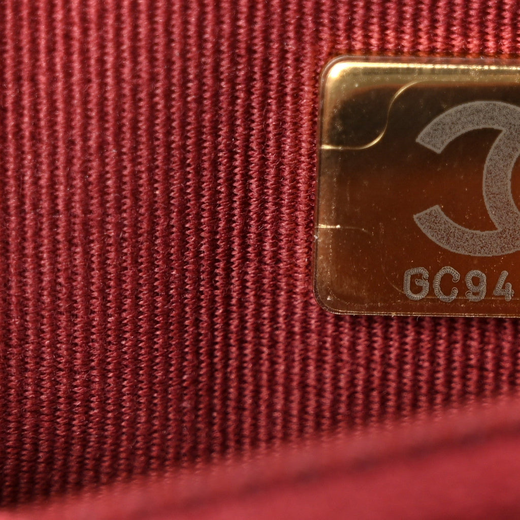 Lambskin Quilted Chanel 19 Wallet On Chain WOC Burgundy