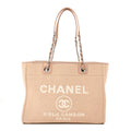 Mixed Fibers Small Deauville Tote Beige