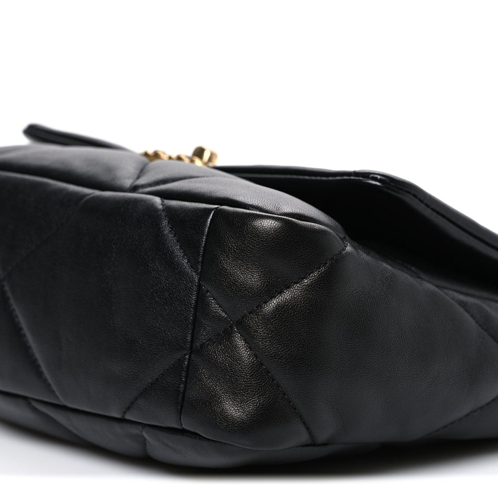 Lambskin Quilted Medium Chanel 19 Flap Black