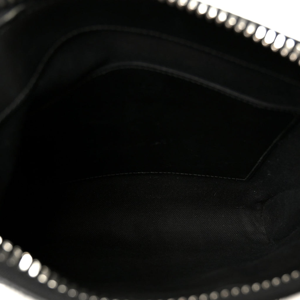 GG Supreme Monogram Web Small Flat Messenger Bag Black Grey
