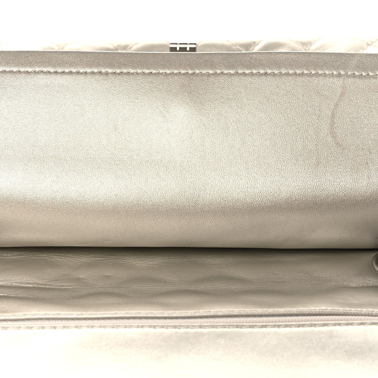 Metallic Lambskin Quilted 2.55 Reissue 225 Flap Silver