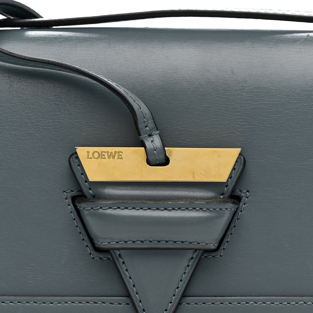 Calfskin Mini Barcelona Shoulder Bag Stone Blue