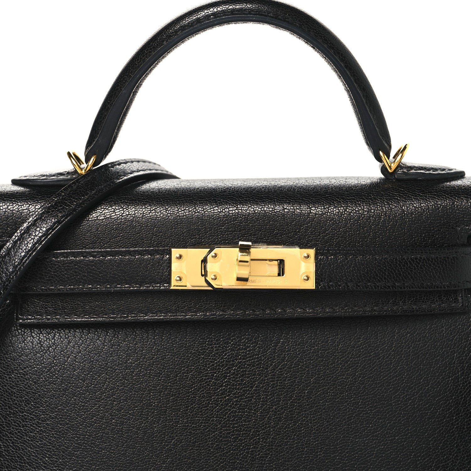 Chevre Chamkila Mini Kelly Sellier 20 Black