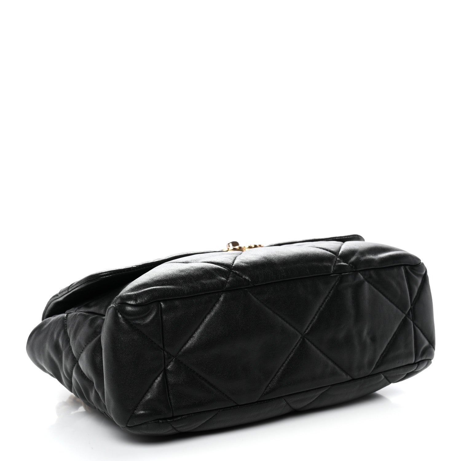 Goatskin Quilted Large Chanel 19 Flap Black