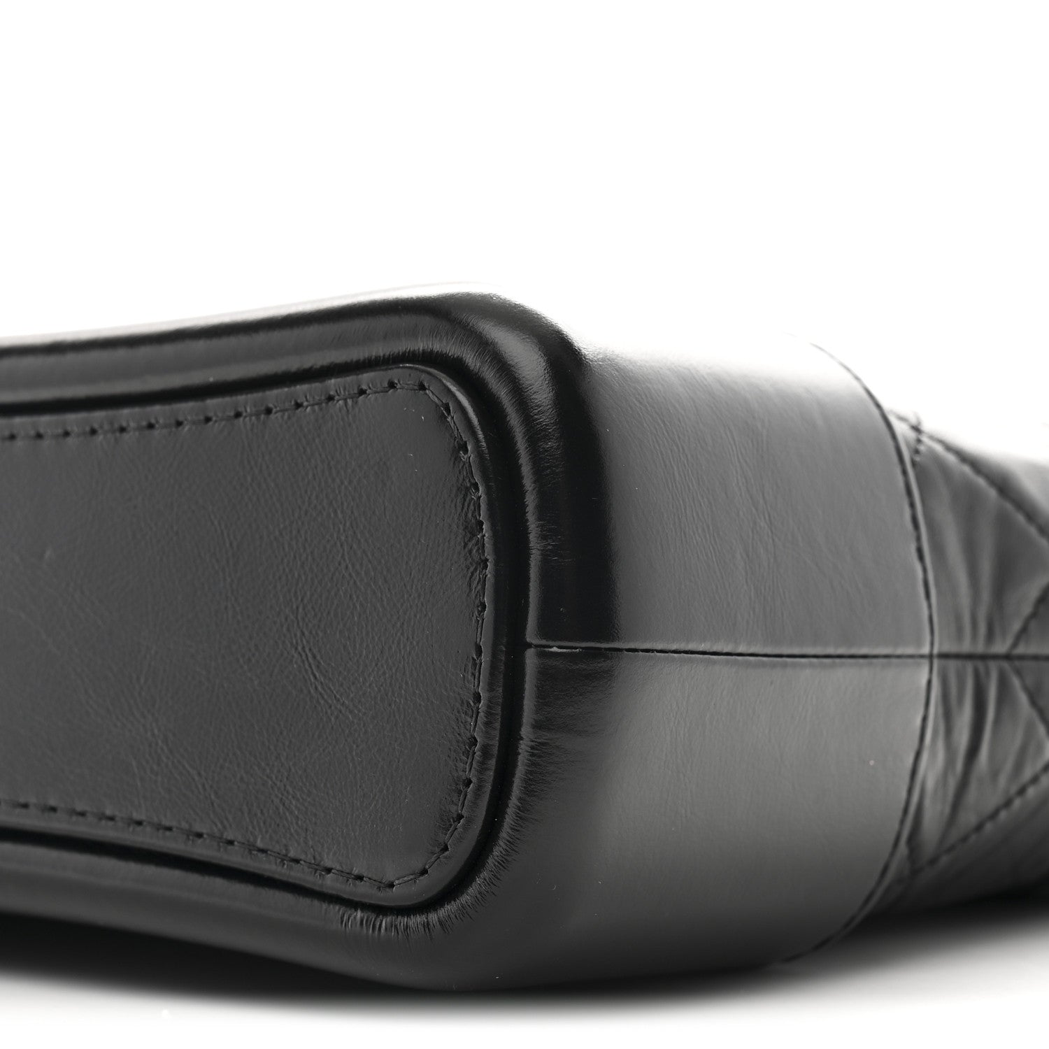 Aged Calfskin Quilted New Medium Gabrielle Hobo Black