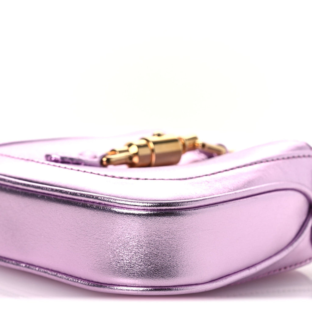 Laminated Nappa Nano Jackie 1961 Hobo Metallic Pink