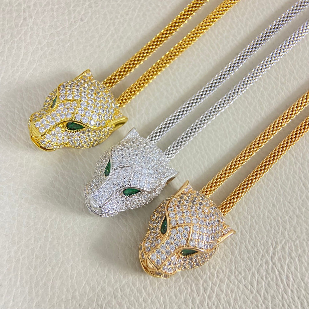 Cartier Panther Head Diamond Necklace