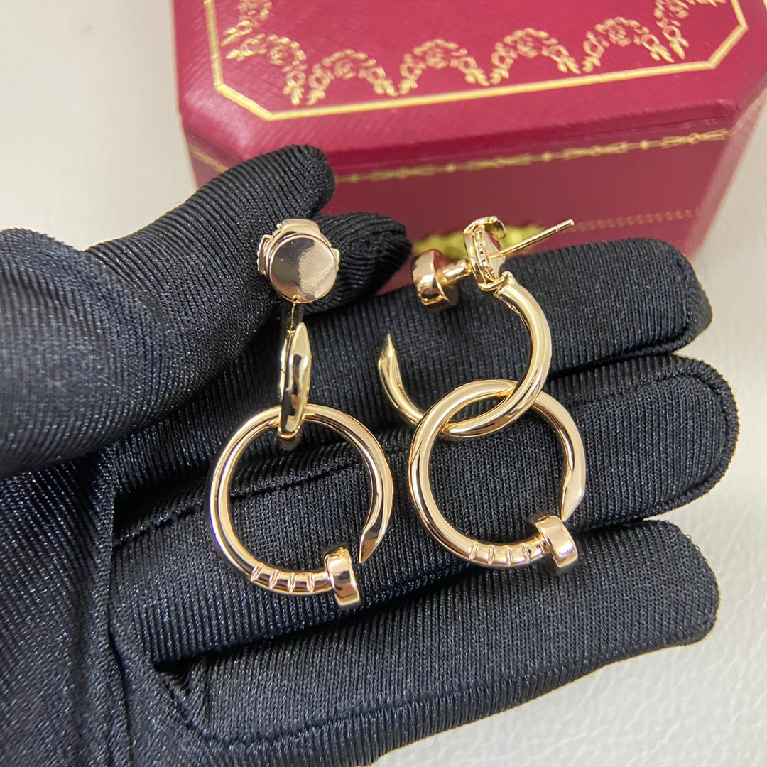 Cartier Juste un Clou Three Dangle Earrings