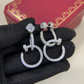 Cartier Juste un Clou Three Dangle Diamond Earrings