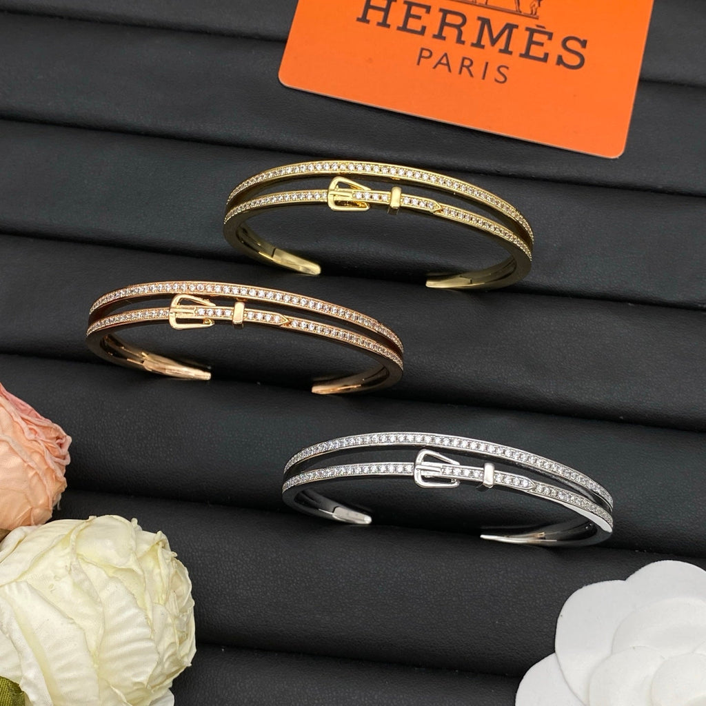 Hermes Diamond Bangle